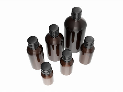 Bottles 6 Set Vitamin and Sport Nutrition 3D 모델