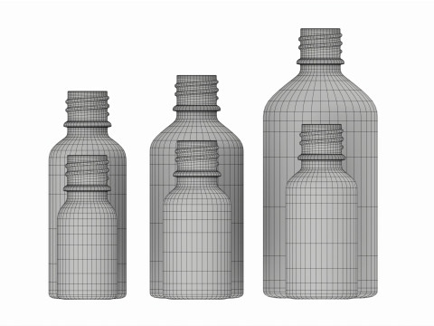 Bottles 6 Set Vitamin and Sport Nutrition 3D 모델