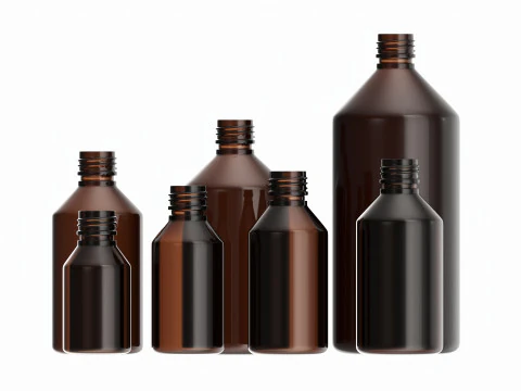 Bottles 7 Set Vitamin and Sport Nutrition 3D Model