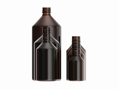 Bottles 7 Set Vitamin and Sport Nutrition 3D Model