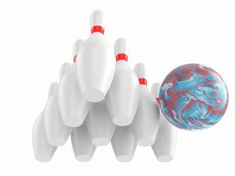 Bowling ball and pin set 3D Model