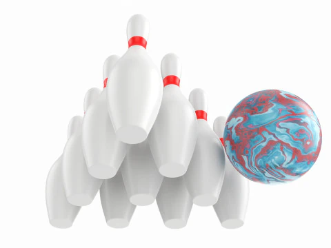 Bowling ball and pin set 3D Model