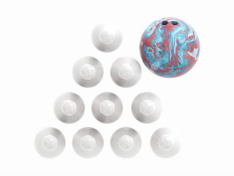 Bowling ball and pin set 3D Model