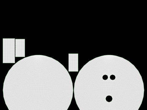 Bowling ball and pin set 3D Model