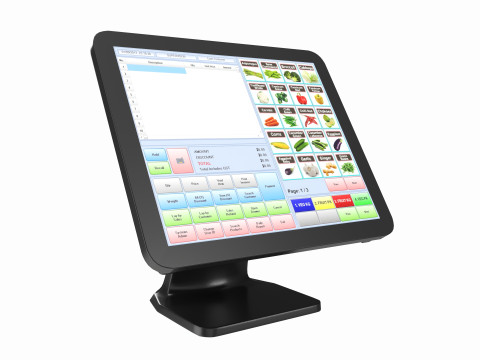 Cash Register POS with Touch Screen Model 3D