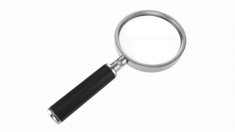 Classic magnifying glass 3D Model .c4d .max .obj .3ds .fbx .stl .blend 