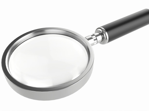 Classic magnifying glass 3D Model