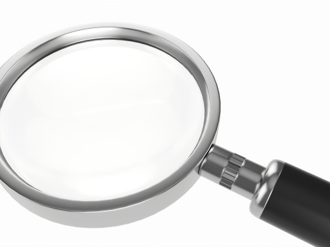 Classic magnifying glass 3D Model