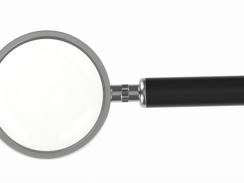 Classic magnifying glass 3D Model