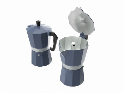 Classic stovetop espresso coffee maker 3D 모델