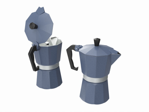Classic stovetop espresso coffee maker 3D 모델