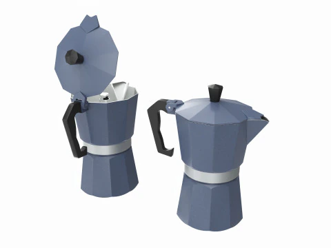 Classic stovetop espresso coffee maker 3D Model