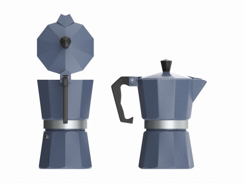 Classic stovetop espresso coffee maker 3D 모델