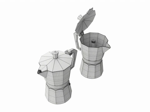 Classic stovetop espresso coffee maker 3D Model