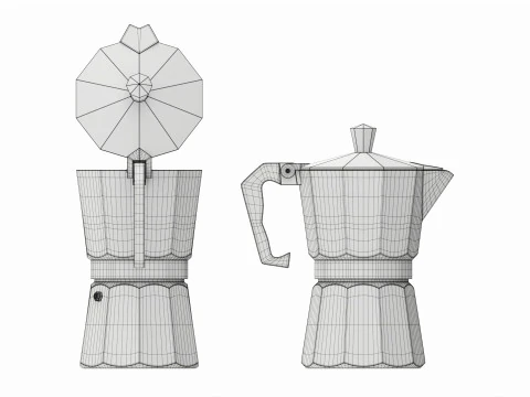 Classic stovetop espresso coffee maker 3D Model