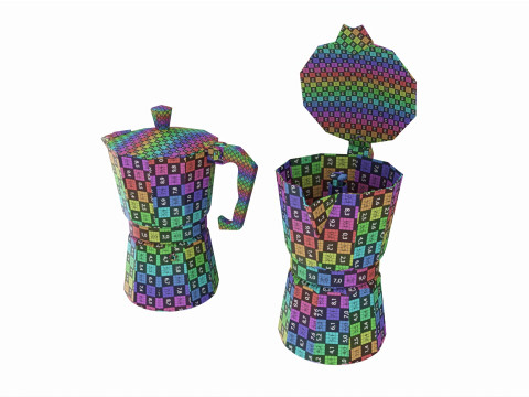 Classic stovetop espresso coffee maker 3D 모델