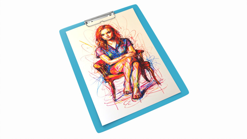 Clipboard writing pad A4 Model 3D .c4d .max .obj .3ds .fbx .stl .blend 