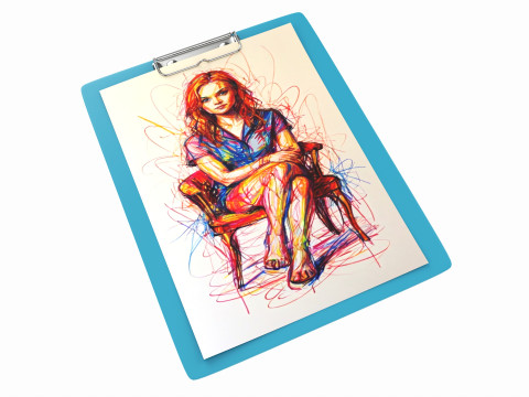 Clipboard writing pad A4 Modello 3D