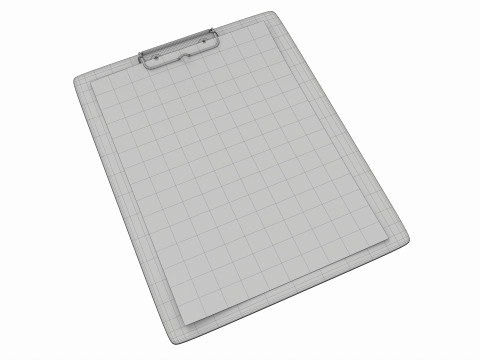 Clipboard writing pad A4 Model 3D