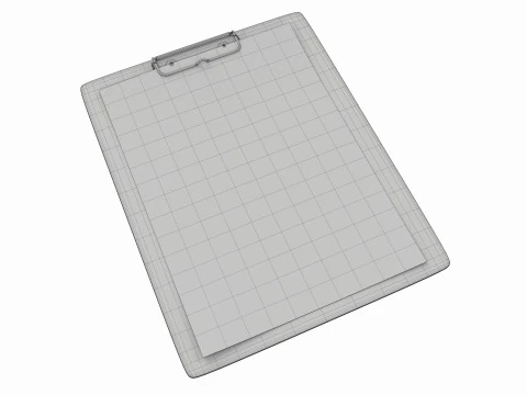 Clipboard writing pad A4 3D Model