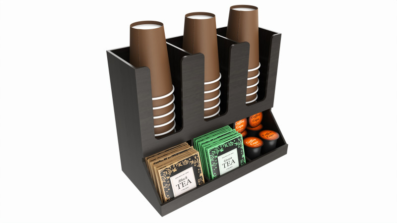 Coffee and tea station organizer Modèle 3D .c4d .max .obj .3ds .fbx .stl .blend 