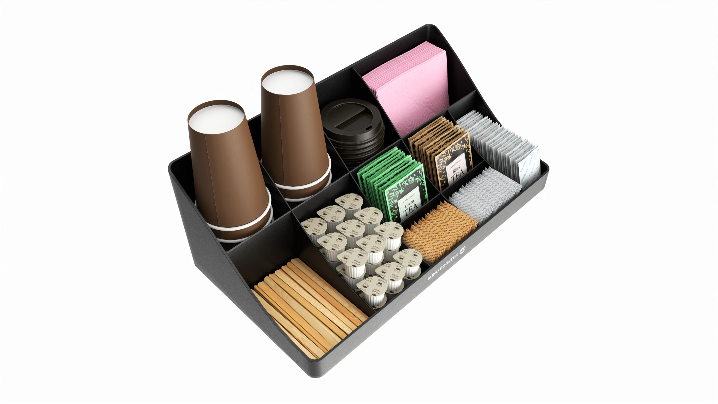 Coffee and tea station organizer large 3D Model .c4d .max .obj .3ds .fbx .stl .blend 