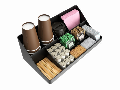 Coffee and tea station organizer large 3D मॉडल