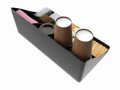 Coffee and tea station organizer large 3D Model