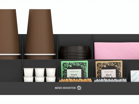 Coffee and tea station organizer large 3D Model