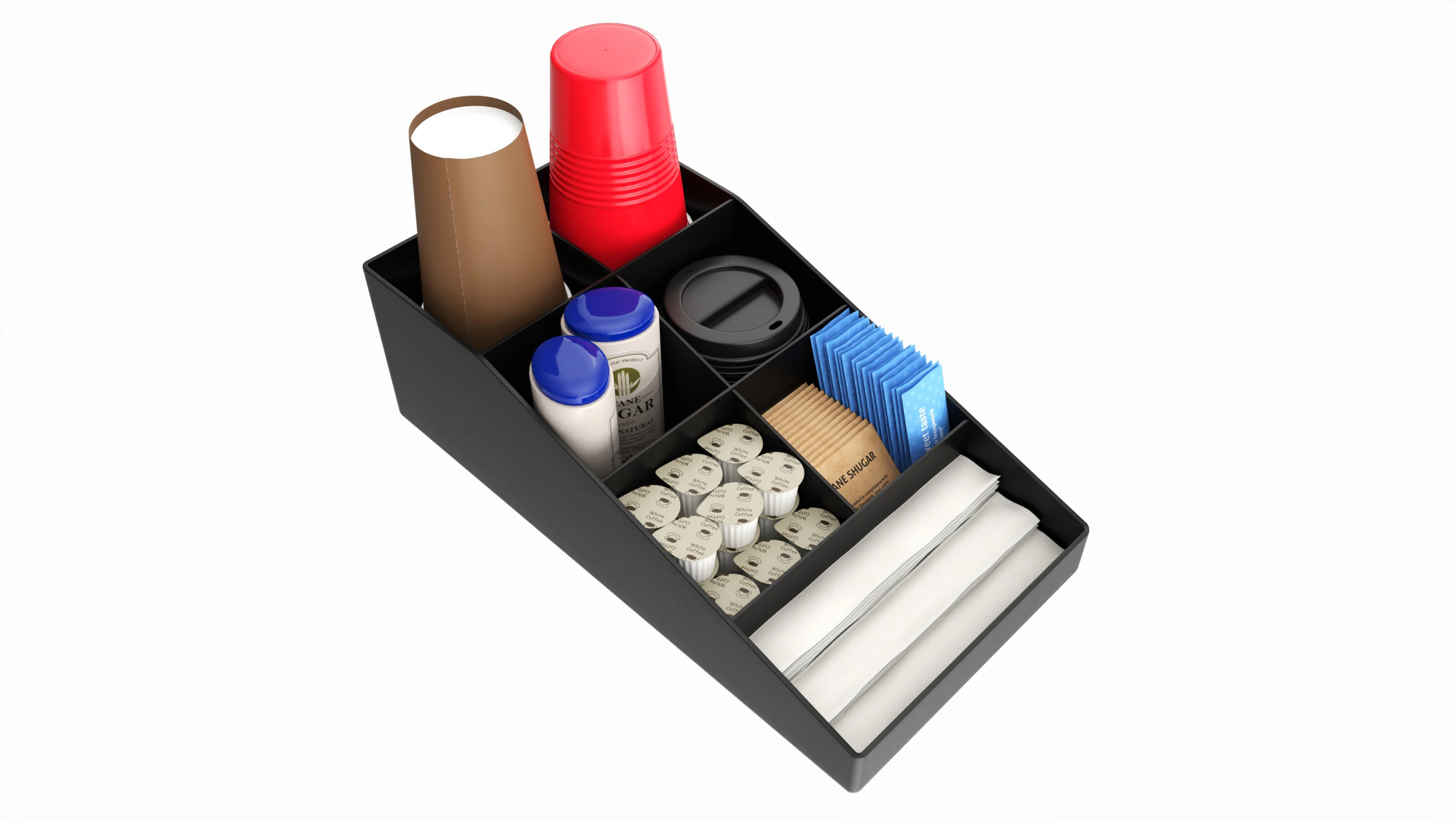 Coffee and tea station organizer small 3D Model .c4d .max .obj .3ds .fbx .stl .blend