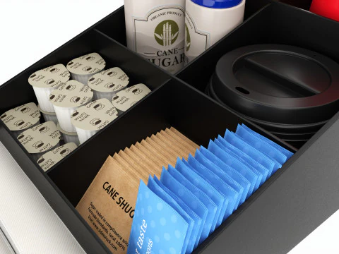Coffee and tea station organizer small 3D Model