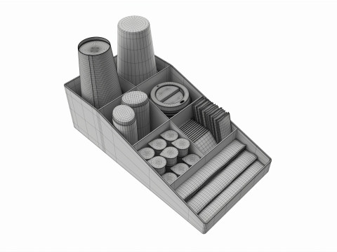 Coffee and tea station organizer small Modelo 3D