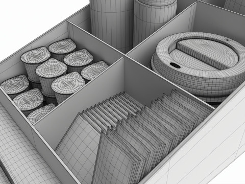 Coffee and tea station organizer small Modelo 3D