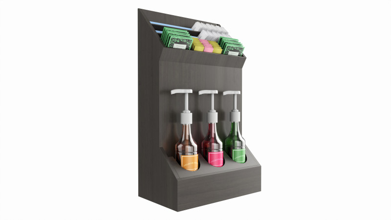 Coffee bar organizer holder for sugar syrups tea 3D 模型 .c4d .max .obj .3ds .fbx .stl .blend 