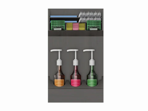 Kaffeebar-Organizerhalter f&uuml;r Zuckersirup, Tee 3D Modell