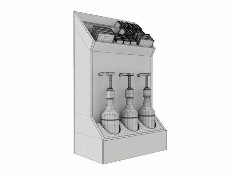 Kaffeebar-Organizerhalter f&uuml;r Zuckersirup, Tee 3D Modell