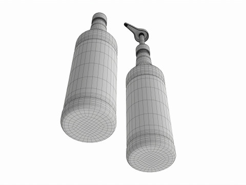 Coffee flavor syrup bottle with pump 3D Model