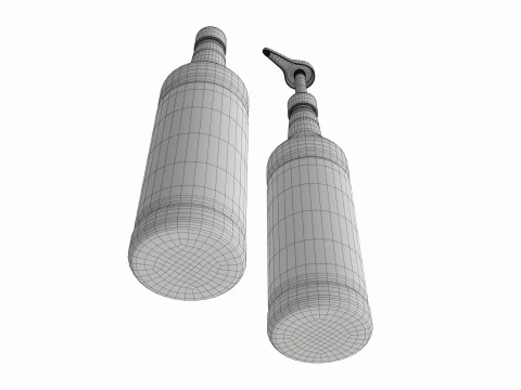 Coffee flavor syrup bottle with pump 3D Model