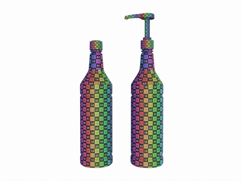 Coffee flavor syrup bottle with pump 3D Model
