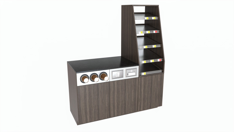 Coffee station bar cabinet commercial industrial 3D 모델 .c4d .max .obj .3ds .fbx .stl .blend 