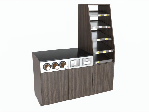 Coffee station bar cabinet commercial industrial Modelo 3D