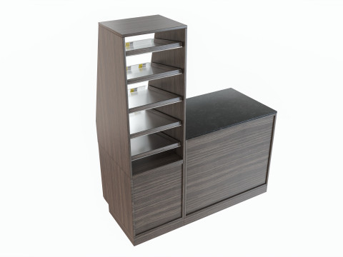 Coffee station bar cabinet commercial industrial 3D 모델