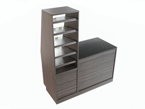 Szafka kawowa barowa komercyjna przemysłowa Model 3D