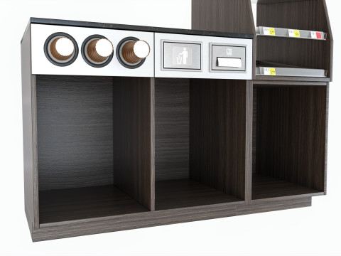 Coffee station bar cabinet commercial industrial 3D 모델