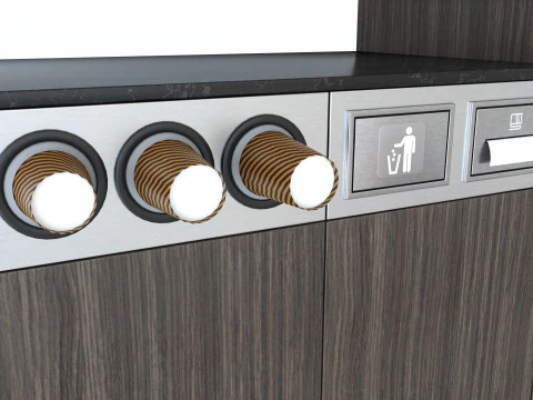 Szafka kawowa barowa komercyjna przemysłowa Model 3D