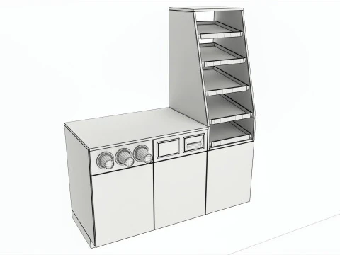 Szafka kawowa barowa komercyjna przemysłowa Model 3D