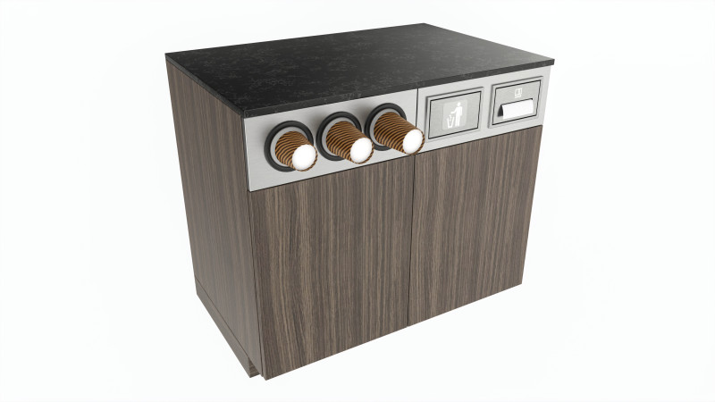 Coffee station bar cabinet furniture commercial industrial 01 3Dモデル .c4d .max .obj .3ds .fbx .stl .blend 