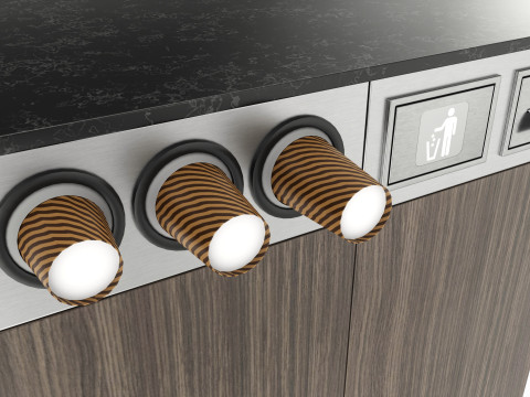 Coffee station bar cabinet furniture commercial industrial 01 3Dモデル