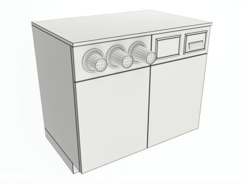 Coffee station bar cabinet furniture commercial industrial 01 3Dモデル