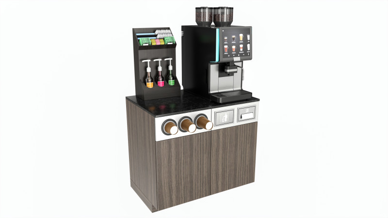 Coffee station bar cabinet furniture commercial industrial 02 3D मॉडल .c4d .max .obj .3ds .fbx .stl .blend 